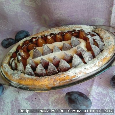 Пирог «Улитка» со сливами – пошаговый кулинарный рецепт с фото