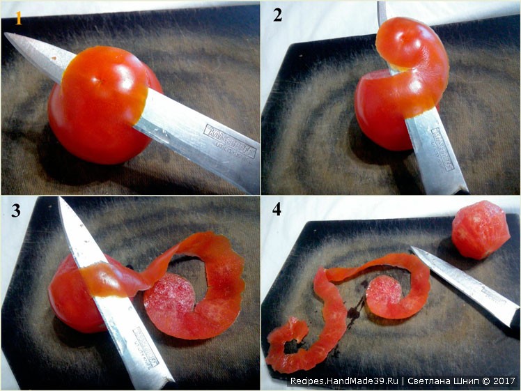 Как сделать розу из помидора