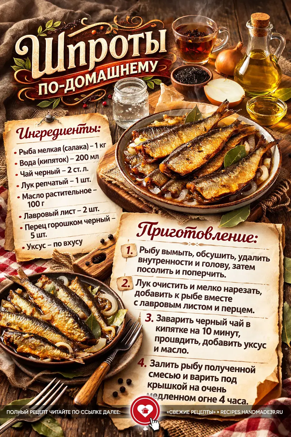 Шпроты по-домашнему: секрет «золотистых» рыбок