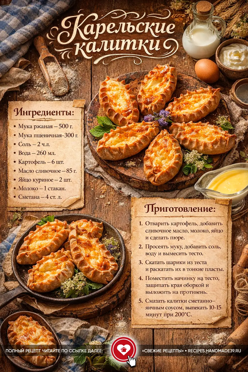 Карельские калитки: секрет северной выпечки