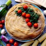 Тимбаль с фаршем и шампиньонами