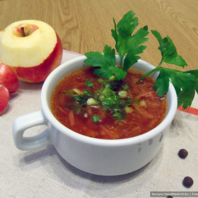 Борщ с яблоками – пошаговый кулинарный рецепт с фото