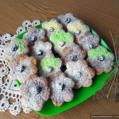 Простое печенье из плавленых сырков «Сахарные цветочки» – пошаговый рецепт с видео
