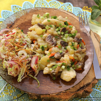 Галушки с картофелем и грибами – пошаговый рецепт с фото
