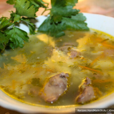 Суп из куриных потрошков – пошаговый кулинарный рецепт с фото