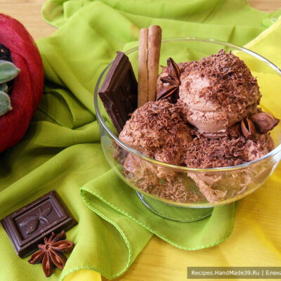 Домашнее шоколадное мороженое без яиц на сливочном творожном сыре – пошаговый рецепт с фото