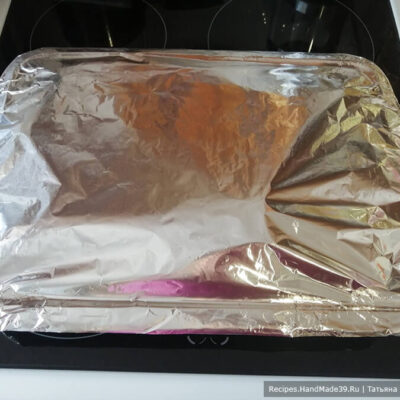 Долма из баклажанов – фото шаг 11. Фаршированные овощи накрыть фольгой и запекать 30 минут в духовке, разогретой до температуры 180 °С