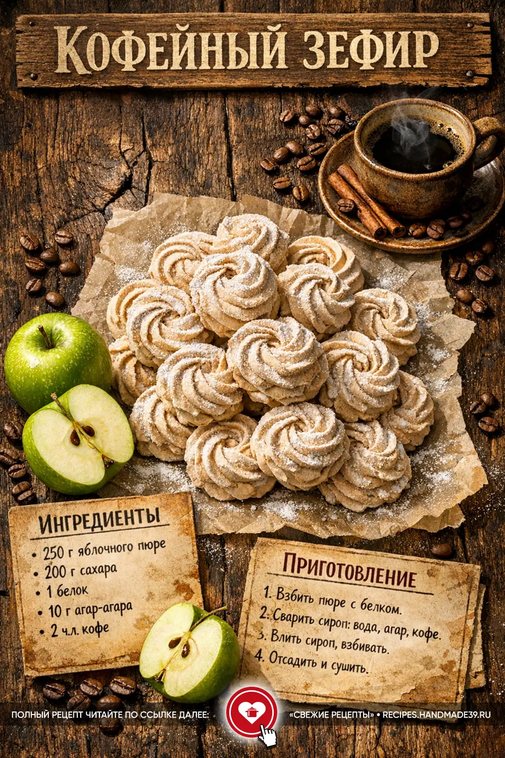 Домашний кофейный зефир на агаре: рецепт для кофеманов