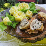 Фаршированные шампиньоны с фаршем, запечённые в духовке