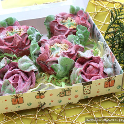 Вишнёвый зефир «Цветы» – пошаговый кулинарный рецепт с фото