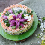Салат с креветками, огурцом и нори «Креветочка»