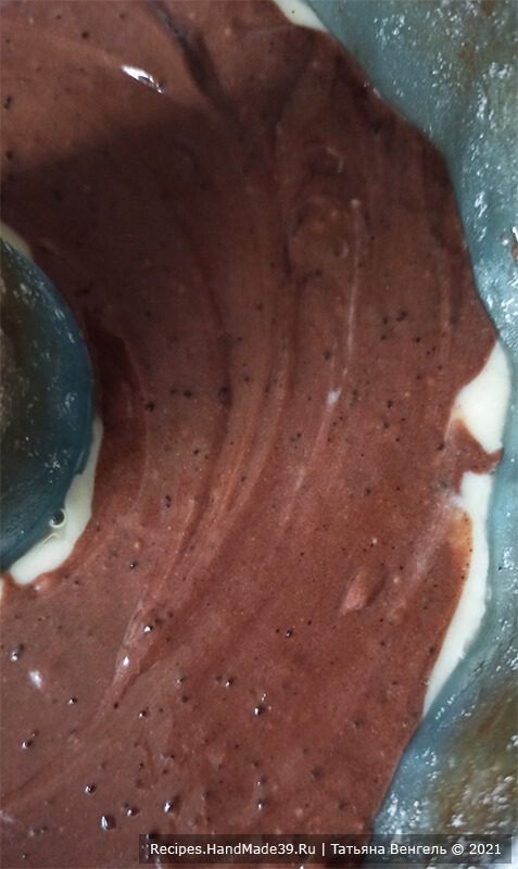 Кекс на кефире – фото шаг 8. Тесто с какао