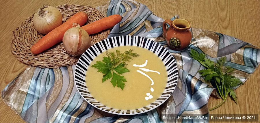 Суп-пюре из цветной капусты и моркови без сливок