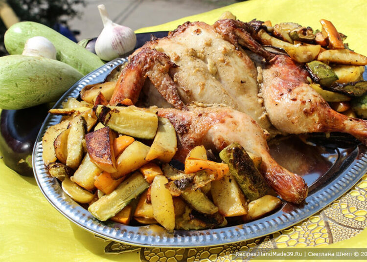 Курица целиком на решётке – пошаговый кулинарный рецепт с фото