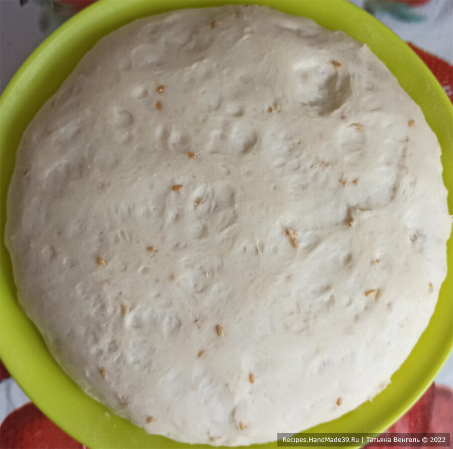 Хлеб на сыворотке – фото шаг 6. Накрыть замешанное тесто и поставить на подход на 1 час