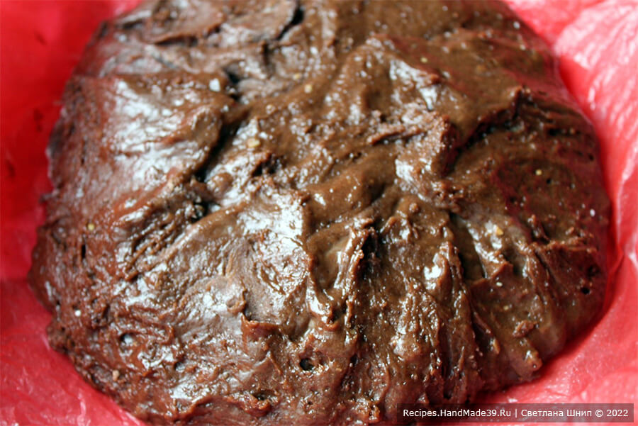 Шоколадное печенье с кунжутом – фото шаг 5. Замесить тесто консистенции как пластилин