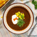 Суп-пюре из чёрной фасоли