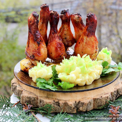 Куриные ножки с картофелем в духовке – пошаговый кулинарный рецепт с фото