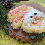 Салат из жареной рыбы с крабовыми палочками и рисом «Зайка»