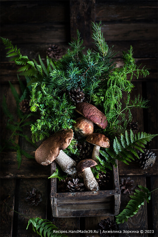 Пирог с лесными грибами – фото шаг 6. 