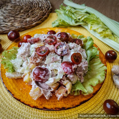 Салат с тунцом и сельдереем – пошаговый кулинарный рецепт с фото