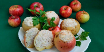 Яблоки, фаршированные мясом – пошаговый кулинарный рецепт с фото