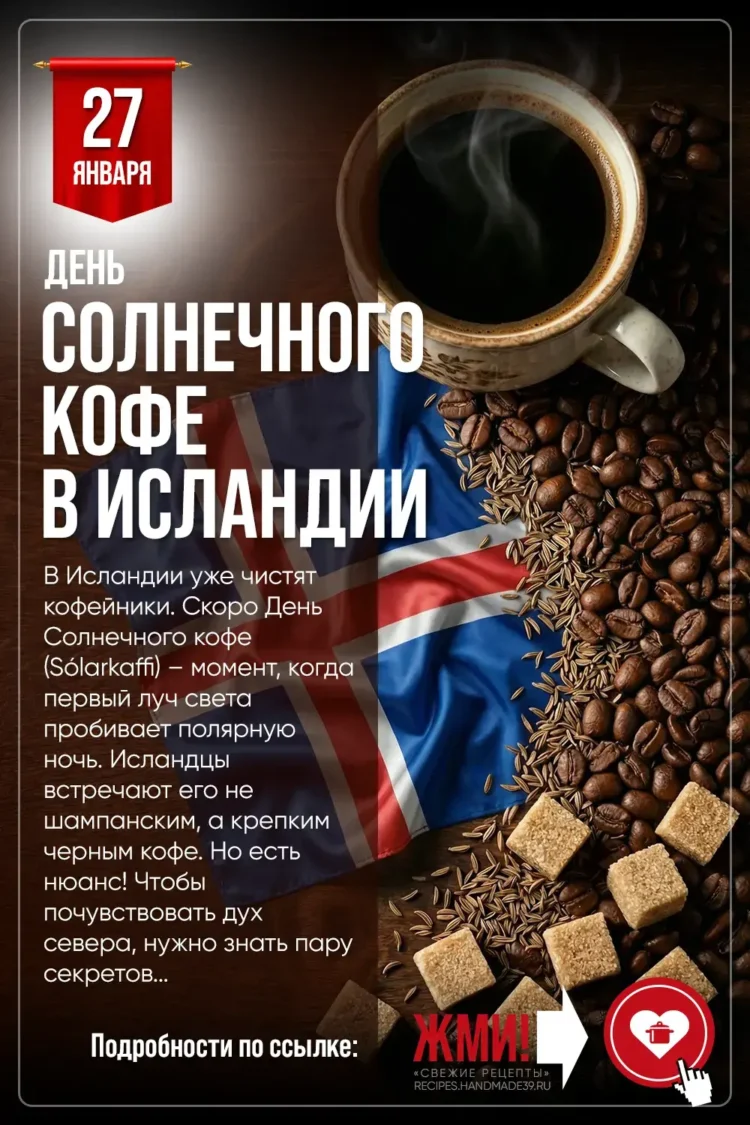 День Солнечного кофе + чёрный кофе с тмином в фарфоровой чашке