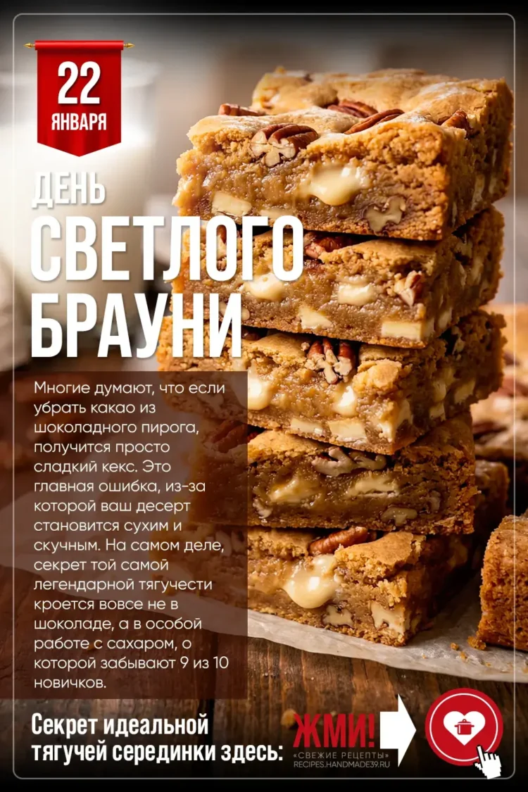 Светлые брауни с орехами и карамелью крупным планом