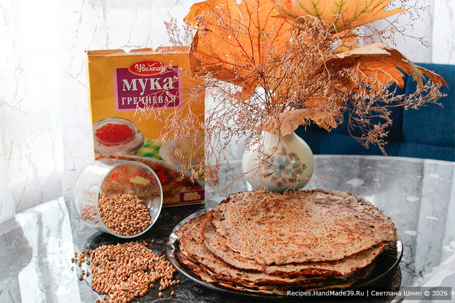 Гречневые блины на молоке